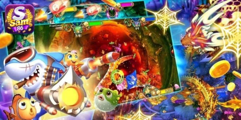 Lựa chọn giữa hàng trăm trò tại sảnh game bắn cá